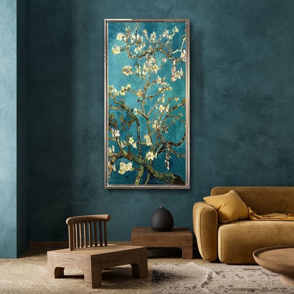 Geceye Açan Çiçekler, Yağlı Boya Dokulu Tablo