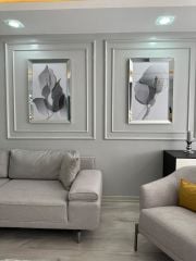 Ayna Çerçeveli Flowers Tablo, 2 li Set