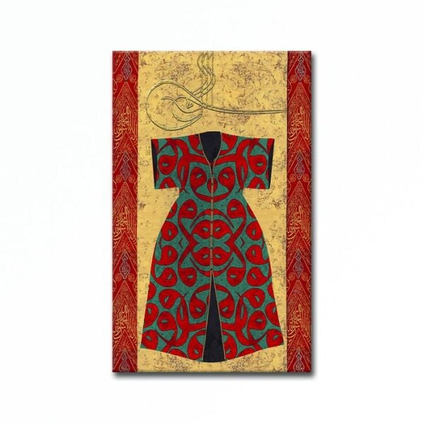 Kabartmalı Desenli 2 Kaftan Tablosu