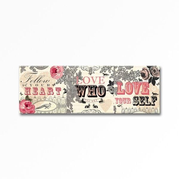 Kabartmalı Love Who Tablo