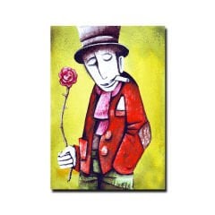 Kabartmalı Sigara Adam Tablo