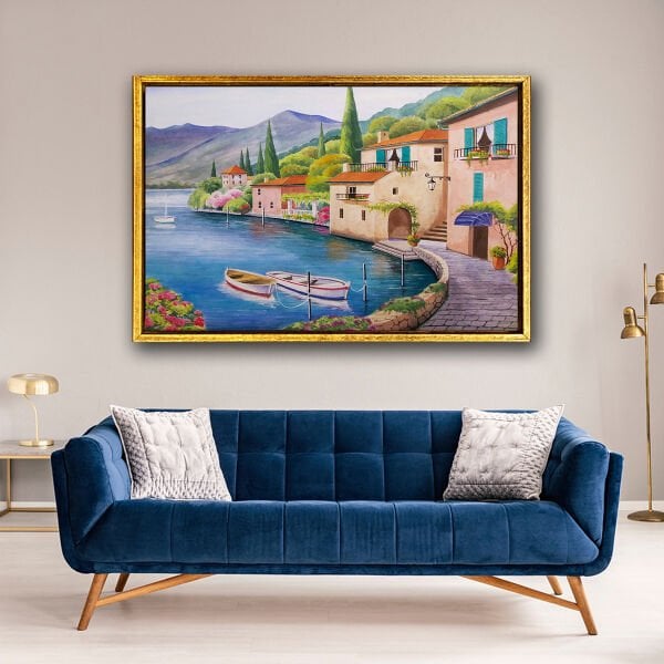 Manzara, Yağlı Boya Dokulu Tablo