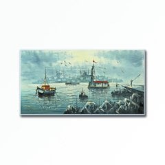 Kabartmalı İstanbul Kayıklar Tablo