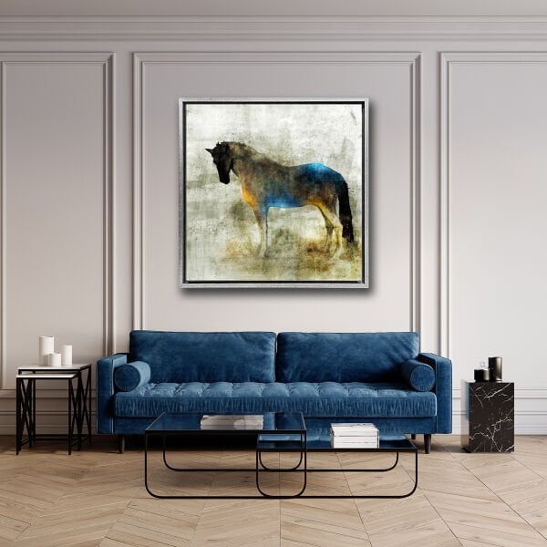 At,  Yağlı Boya Dokulu Tablo