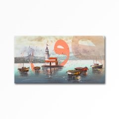 Kabartmalı İstanbul Kız Kulesi Tablo