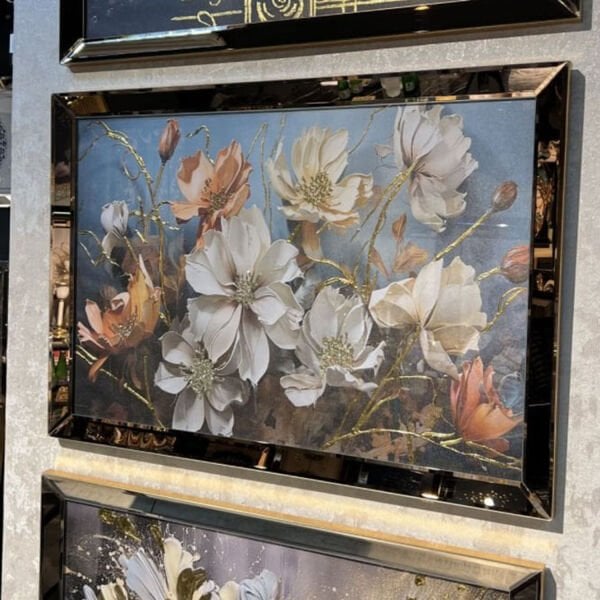 Aynalı Çerçeveli, Flowers Tablo