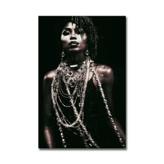 Kabartmalı African Woman Tablo