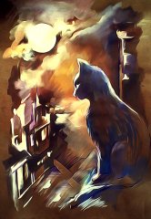 Kedi  Tablosu 100 x 150cm