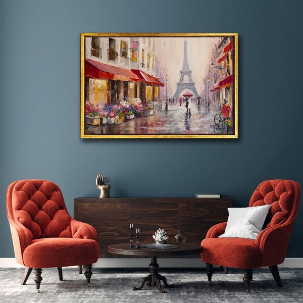 Eyfel Kulesi, Yağlı Boya Dokulu Tablo