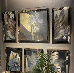 Ayna Çerçeveli, Çiçek 3 Lü Set