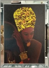 Aynalı 3 Boyutlu Afrikalı Tablo