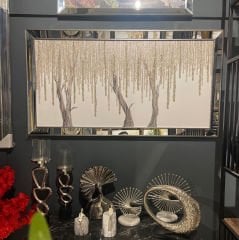 Salkım Ağaç Aynalı Tablo