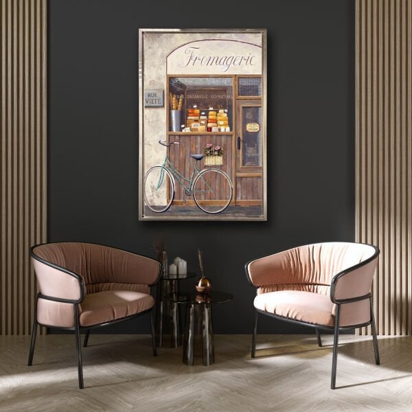 Bisiklet,  Yağlı Boya Dokulu Tablo