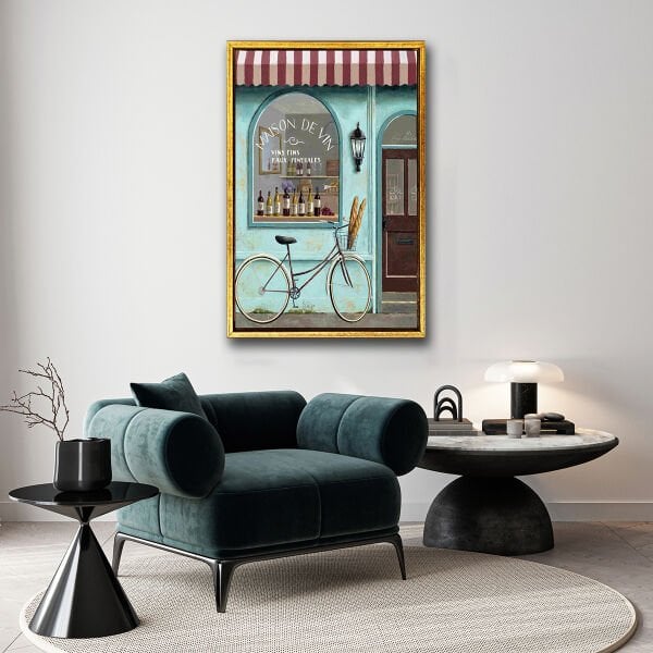 Bisiklet,  Yağlı Boya Dokulu Tablo