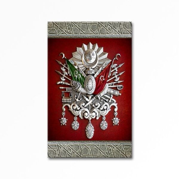 Kabartmalı Osmanlı Tuğrası 2 Tablo 60 x 120cm
