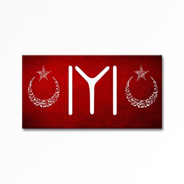 Kabartmalı Ay Yıldız Kayı Tablo