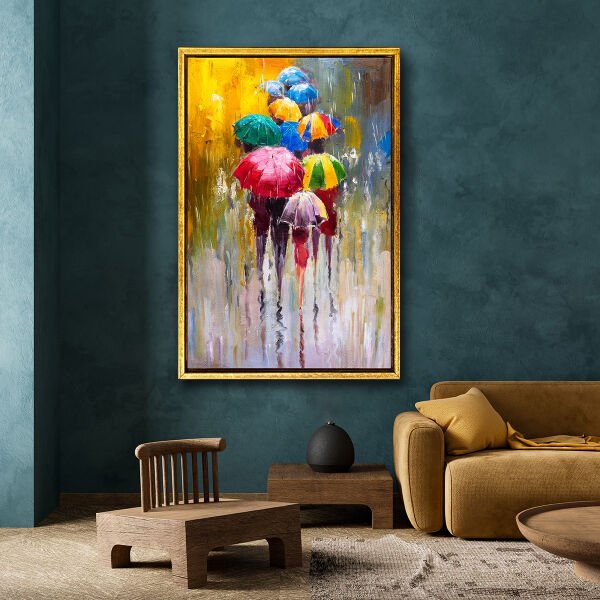 Şemsiyeler, Yağlı Boya Dokulu Tablo