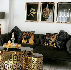 Ayna Çerçeveli; Allah, Muhammed Lafsı ve Ayetel Kursi Tablo, 3 lü Set