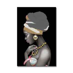 Kabartmalı Afrikalı Kadın  Tablo