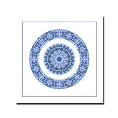 Kabartmalı Blue Blanc Tablo