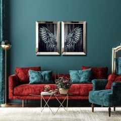 Ayna Çerçeveli, Melek Kanadı Tablo, 2 li Set