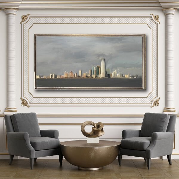 Binalar, Yağlı Boya Dokulu Tablo