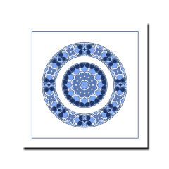 Kabartmalı Blue Blanc Tablo