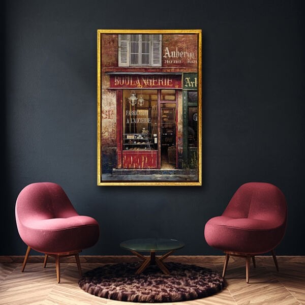 Pastane,  Yağlı Boya Dokulu Tablo