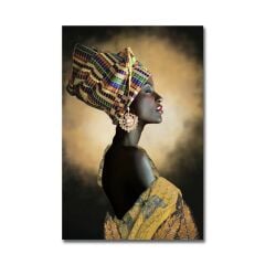 Kabartmalı Afrikalı Kadın Tablo