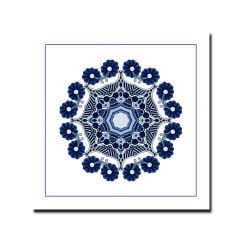 Kabartmalı Blue Blanc Tablo