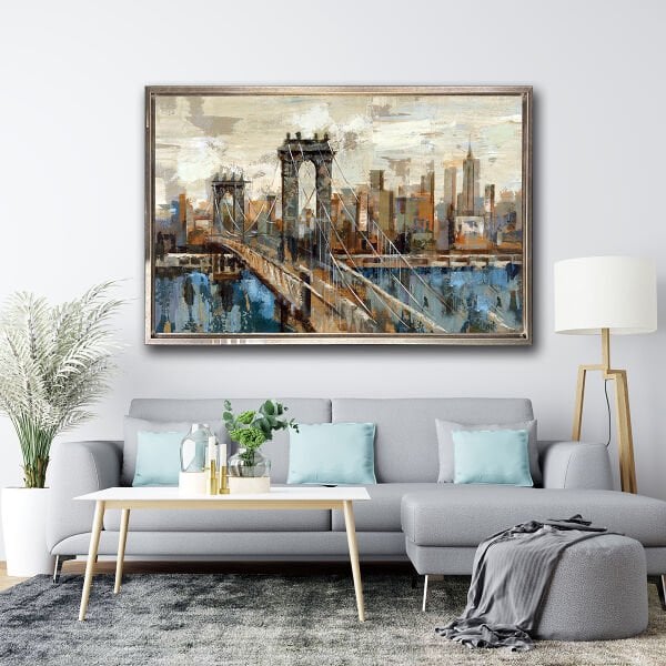 Köprü, Yağlı Boya Dokulu Tablo