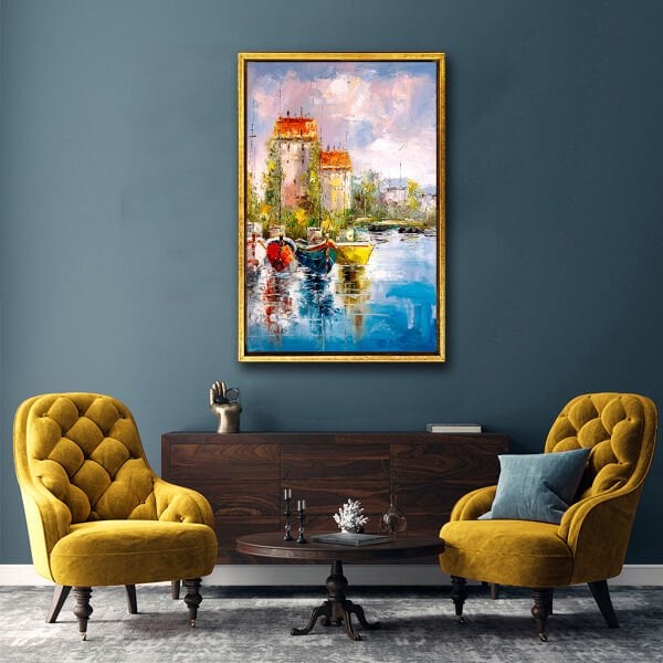 Akşamüstü Rüyası , Yağlı Boya Dokulu Tablo