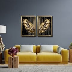 Ayna Çerçeveli, Melek Kanadı Tablo, 2 li Set