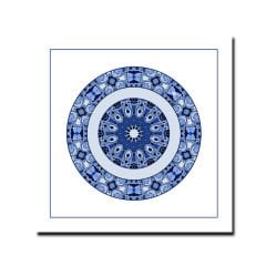 Kabartmalı Blue Blanc Tablo