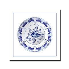 Kabartmalı Blue Blanc Tablo