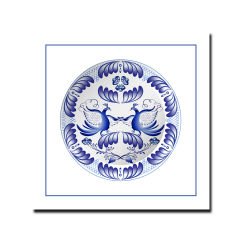 Kabartmalı Blue Blanc Tablo