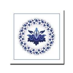 Kabartmalı Blue Blanc Tablo