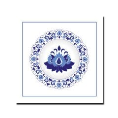 Kabartmalı Blue Blanc Tablo