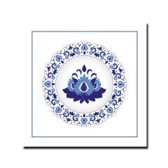 Kabartmalı Blue Blanc Tablo 50 x 50cm