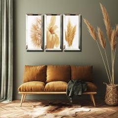 Ayna Çerçeveli, Çiçek Tablo, 3lü set