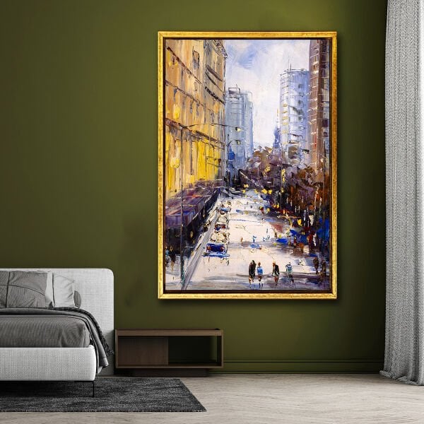 Sokak , Yağlı Boya Dokulu Tablo