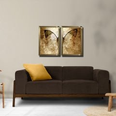 Ayna Çerçeveli, Kelebek Tablo, 2 li Set