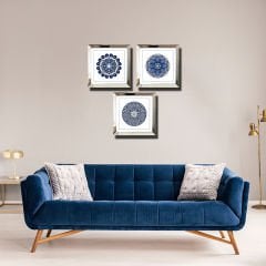 Ayna Çerçeveli, Blue 3 li Set