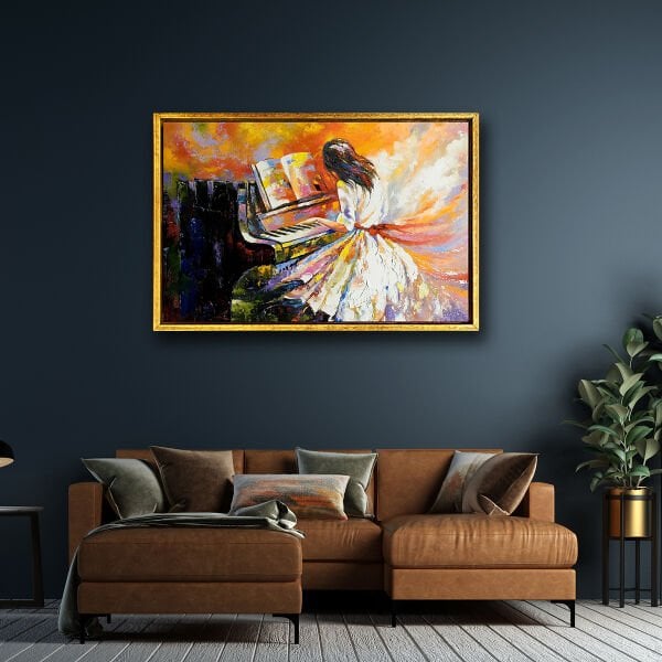 Alevli Rapsodi,  Yağlı Boya Dokulu Tablo