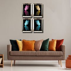 Ayna Çerçeveli, Kelebek Tablo, 4 lü Set