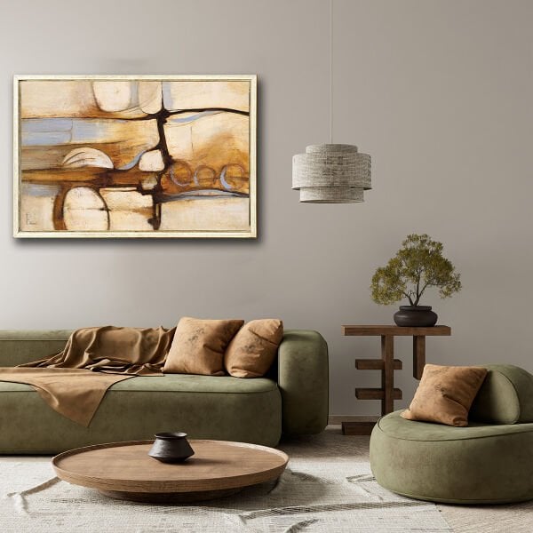 Soyut Resim,  Yağlı Boya Dokulu Tablo