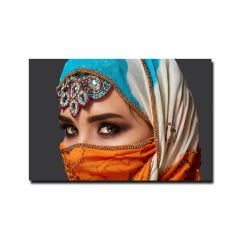 Kabartmalı Eşarp Kadın Tablo