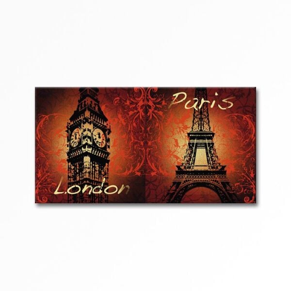 Kabartmalı Paris London Tablo