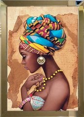 Aynalı Tablo,  Afrikalı Kadın