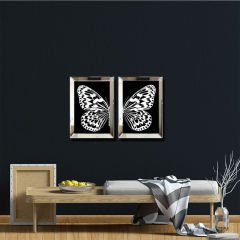 Ayna Çerçeveli, Kelebek Tablo, 2 li Set